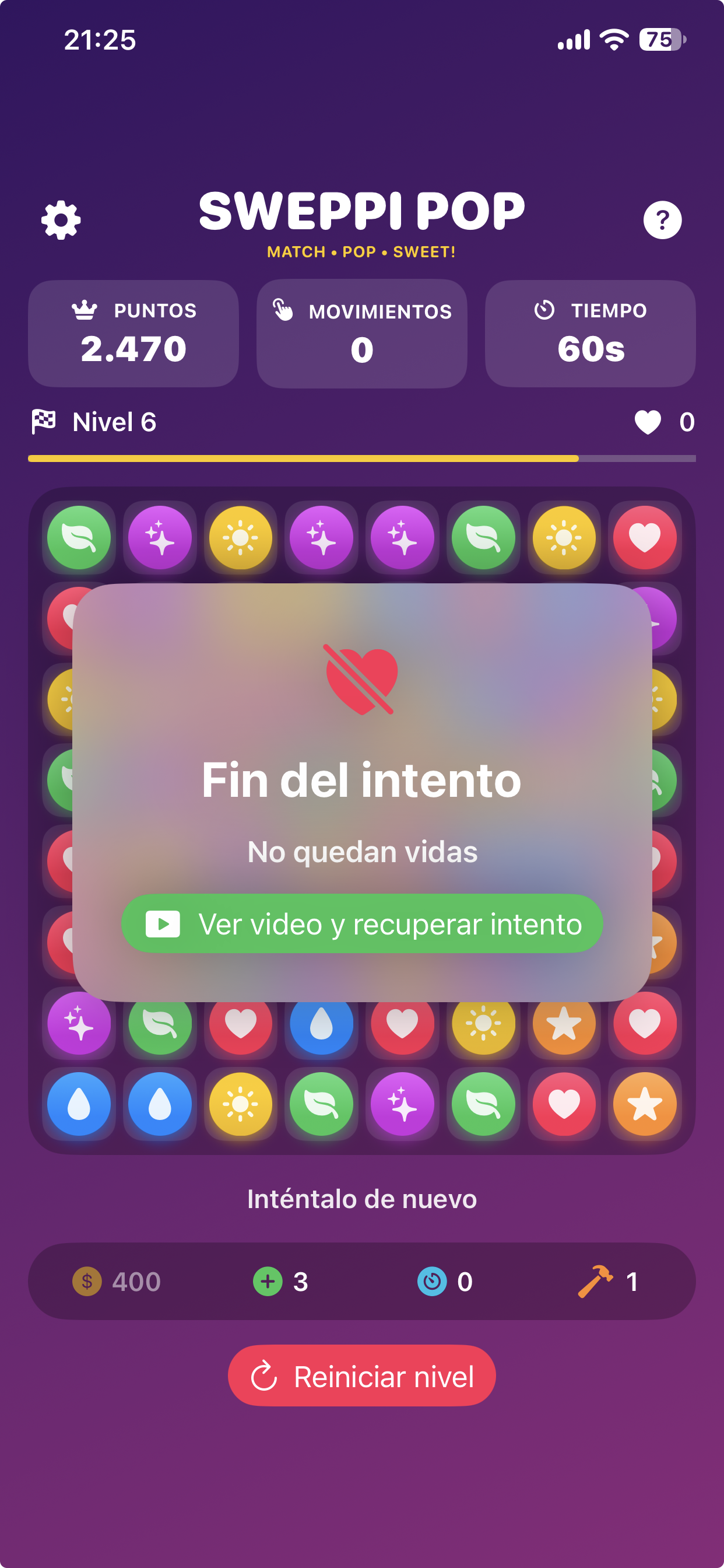 Video recompensado listo en Sweppi POP